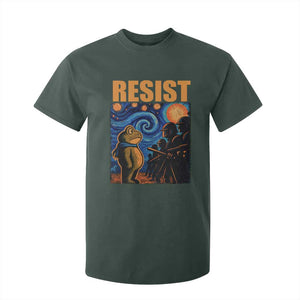 Starry Night Resist Frog T Shirt For Kid Resistance Protest Surreal Art Graphic - Print Your Wear