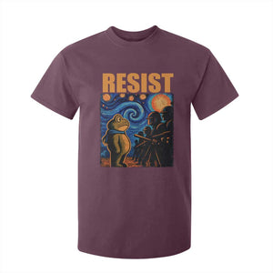 Starry Night Resist Frog T Shirt For Kid Resistance Protest Surreal Art Graphic - Print Your Wear