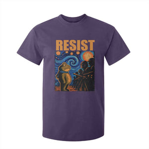 Starry Night Resist Frog T Shirt For Kid Resistance Protest Surreal Art Graphic - Print Your Wear