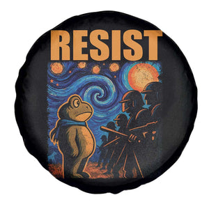 Starry Night Resist Frog Spare Tire Cover Resistance Protest Surreal Art Graphic TS02 Print Your Wear