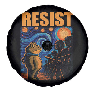 Starry Night Resist Frog Spare Tire Cover Resistance Protest Surreal Art Graphic TS02 Print Your Wear