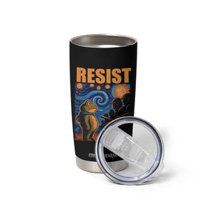 Starry Night Resist Frog Tumbler Cup Resistance Protest Surreal Art Graphic TS02 Print Your Wear