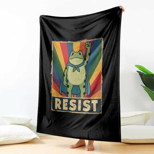 Rainbow Resist Frog Throw Blanket Portland Pride and Protest Resistance TS02 Print Your Wear