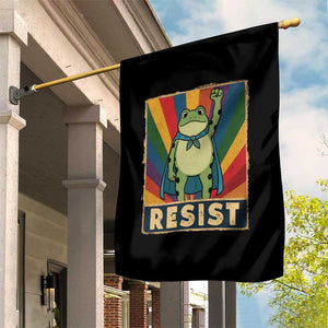 Rainbow Resist Frog Garden Flag Portland Pride and Protest Resistance TS02 Print Your Wear