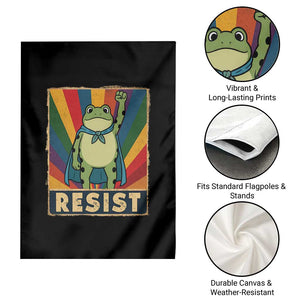 Rainbow Resist Frog Garden Flag Portland Pride and Protest Resistance TS02 Print Your Wear