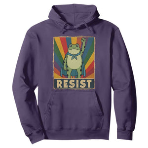 Rainbow Resist Frog Hoodie Portland Pride and Protest Resistance TS02 Purple Print Your Wear