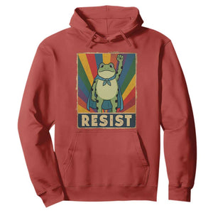 Rainbow Resist Frog Hoodie Portland Pride and Protest Resistance TS02 Red Print Your Wear