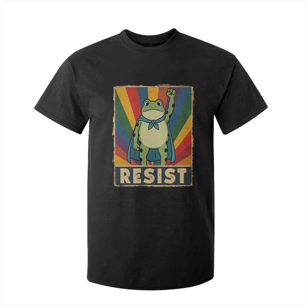 Rainbow Resist Frog T Shirt For Kid Portland Pride and Protest Resistance TS02 Black Print Your Wear