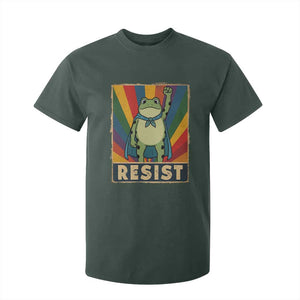 Rainbow Resist Frog T Shirt For Kid Portland Pride and Protest Resistance TS02 Dark Forest Green Print Your Wear