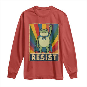 Rainbow Resist Frog Long Sleeve Shirt Portland Pride and Protest Resistance TS02 Red Print Your Wear