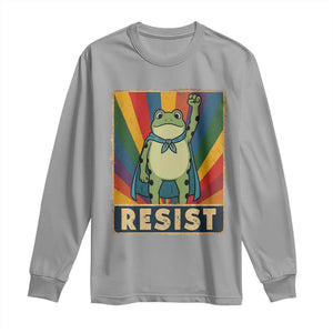 Rainbow Resist Frog Long Sleeve Shirt Portland Pride and Protest Resistance TS02 Sport Gray Print Your Wear