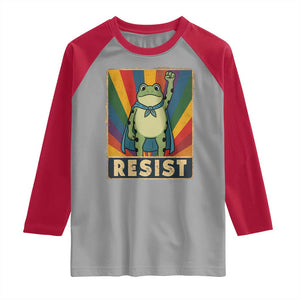 Rainbow Resist Frog Raglan Shirt Portland Pride and Protest Resistance TS02 Sport Gray Red Print Your Wear