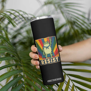 Rainbow Resist Frog Skinny Tumbler Portland Pride and Protest Resistance TS02 Print Your Wear