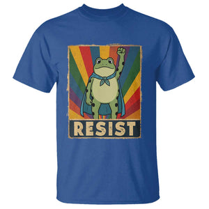 Rainbow Resist Frog T Shirt Portland Pride and Protest Resistance TS02 Royal Blue Print Your Wear