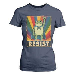 Rainbow Resist Frog T Shirt For Women Portland Pride and Protest Resistance TS02 Navy Print Your Wear