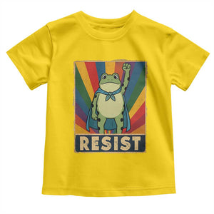 Rainbow Resist Frog Toddler T Shirt Portland Pride and Protest Resistance TS02 Daisy Print Your Wear