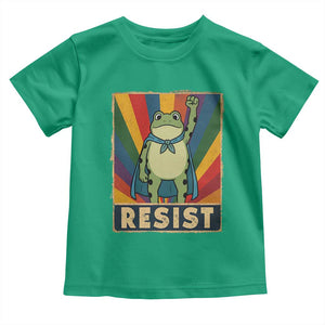 Rainbow Resist Frog Toddler T Shirt Portland Pride and Protest Resistance TS02 Irish Green Print Your Wear