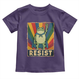 Rainbow Resist Frog Toddler T Shirt Portland Pride and Protest Resistance TS02 Purple Print Your Wear