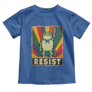 Rainbow Resist Frog Toddler T Shirt Portland Pride and Protest Resistance TS02 Royal Blue Print Your Wear