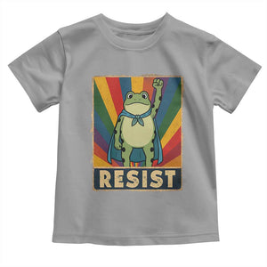Rainbow Resist Frog Toddler T Shirt Portland Pride and Protest Resistance TS02 Sport Gray Print Your Wear