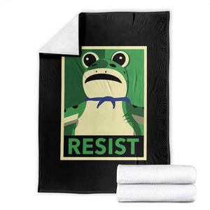 Frog Resist Poster Graphic Throw Blanket Portland Resistance Protest Minimalist TS02 Black Print Your Wear