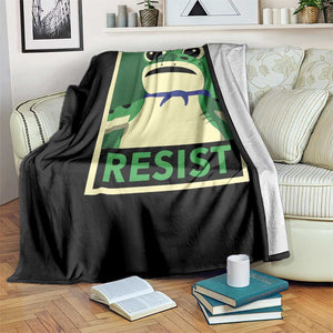 Frog Resist Poster Graphic Throw Blanket Portland Resistance Protest Minimalist TS02 Print Your Wear