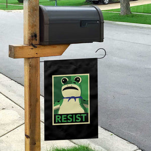 Frog Resist Poster Graphic Garden Flag Portland Resistance Protest Minimalist TS02 Print Your Wear