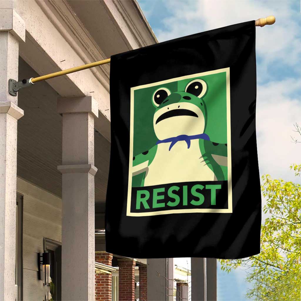 Frog Resist Poster Graphic Garden Flag Portland Resistance Protest Minimalist TS02 Print Your Wear