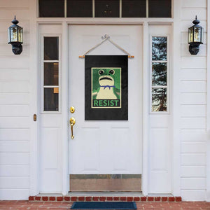 Frog Resist Poster Graphic Garden Flag Portland Resistance Protest Minimalist TS02 Print Your Wear