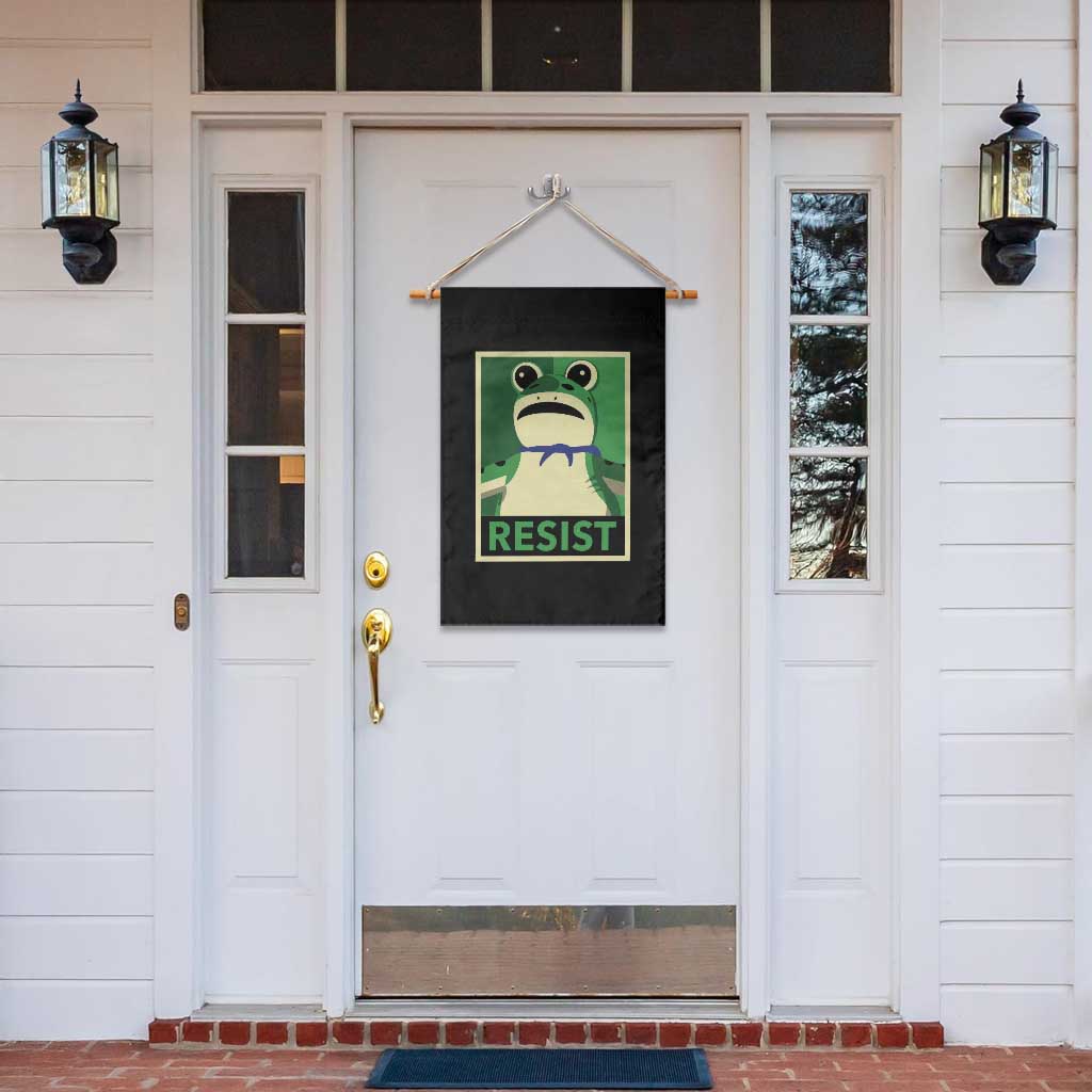 Frog Resist Poster Graphic Garden Flag Portland Resistance Protest Minimalist TS02 Print Your Wear