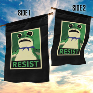 Frog Resist Poster Graphic Garden Flag Portland Resistance Protest Minimalist TS02 Print Your Wear