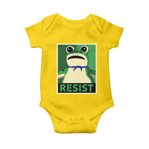 Frog Resist Poster Graphic Baby Onesie Portland Resistance Protest Minimalist TS02 Daisy Print Your Wear