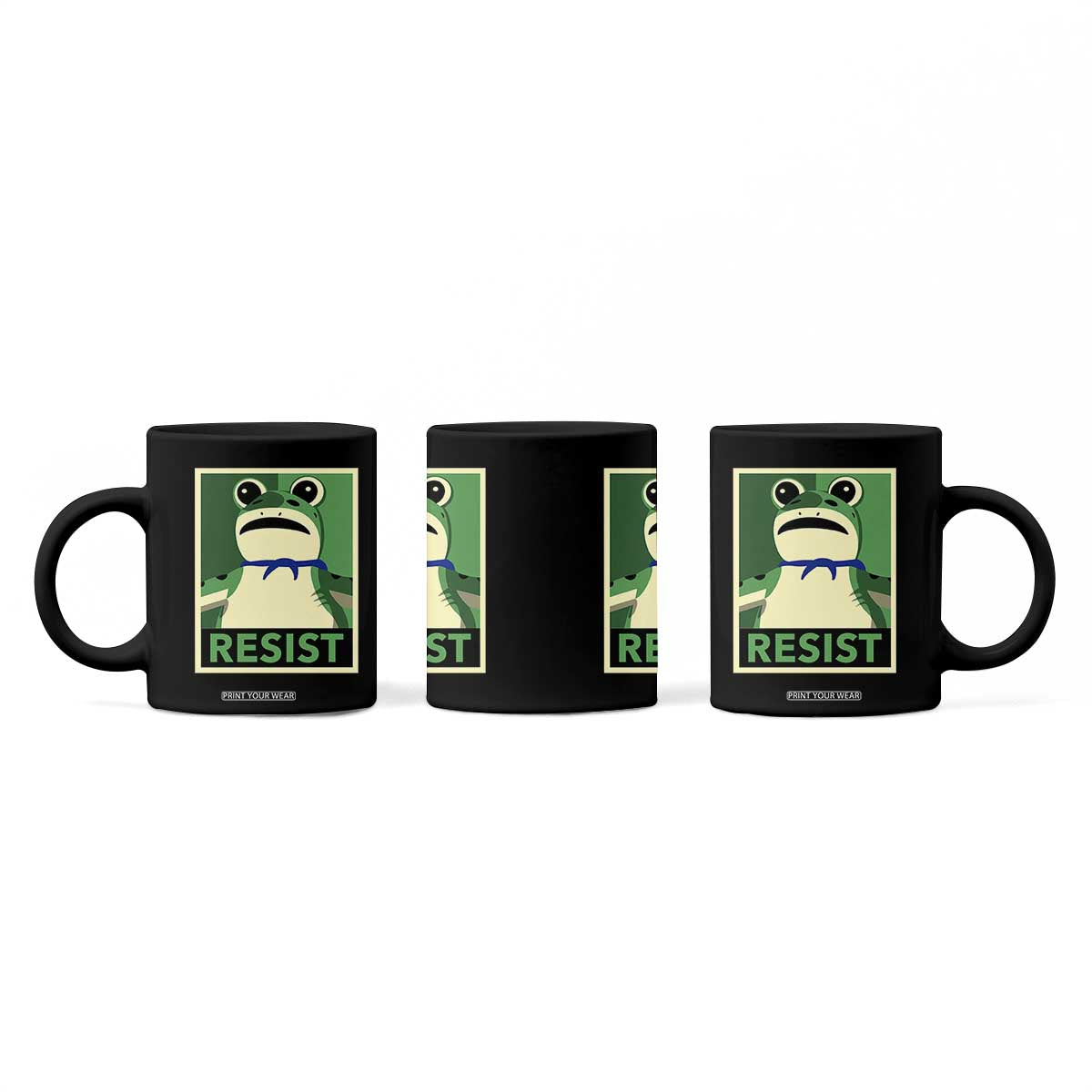 Frog Resist Poster Graphic Coffee Mug Portland Resistance Protest Minimalist TS02 Print Your Wear