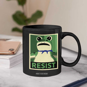 Frog Resist Poster Graphic Coffee Mug Portland Resistance Protest Minimalist TS02 Print Your Wear