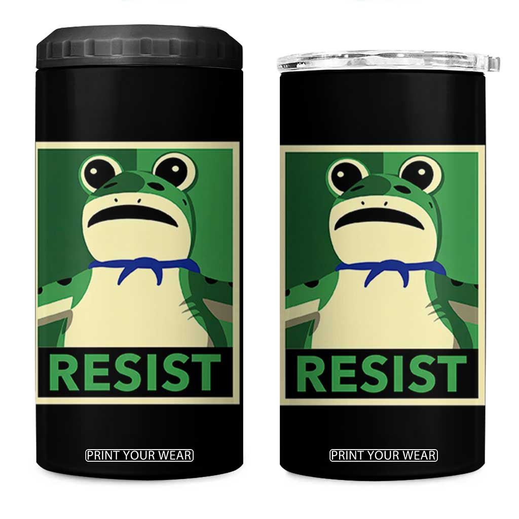 Frog Resist Poster Graphic 4 in 1 Can Cooler Tumbler Portland Resistance Protest Minimalist TS02 One Size: 16 oz Black Print Your Wear