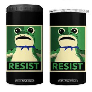 Frog Resist Poster Graphic 4 in 1 Can Cooler Tumbler Portland Resistance Protest Minimalist TS02 One Size: 16 oz Black Print Your Wear