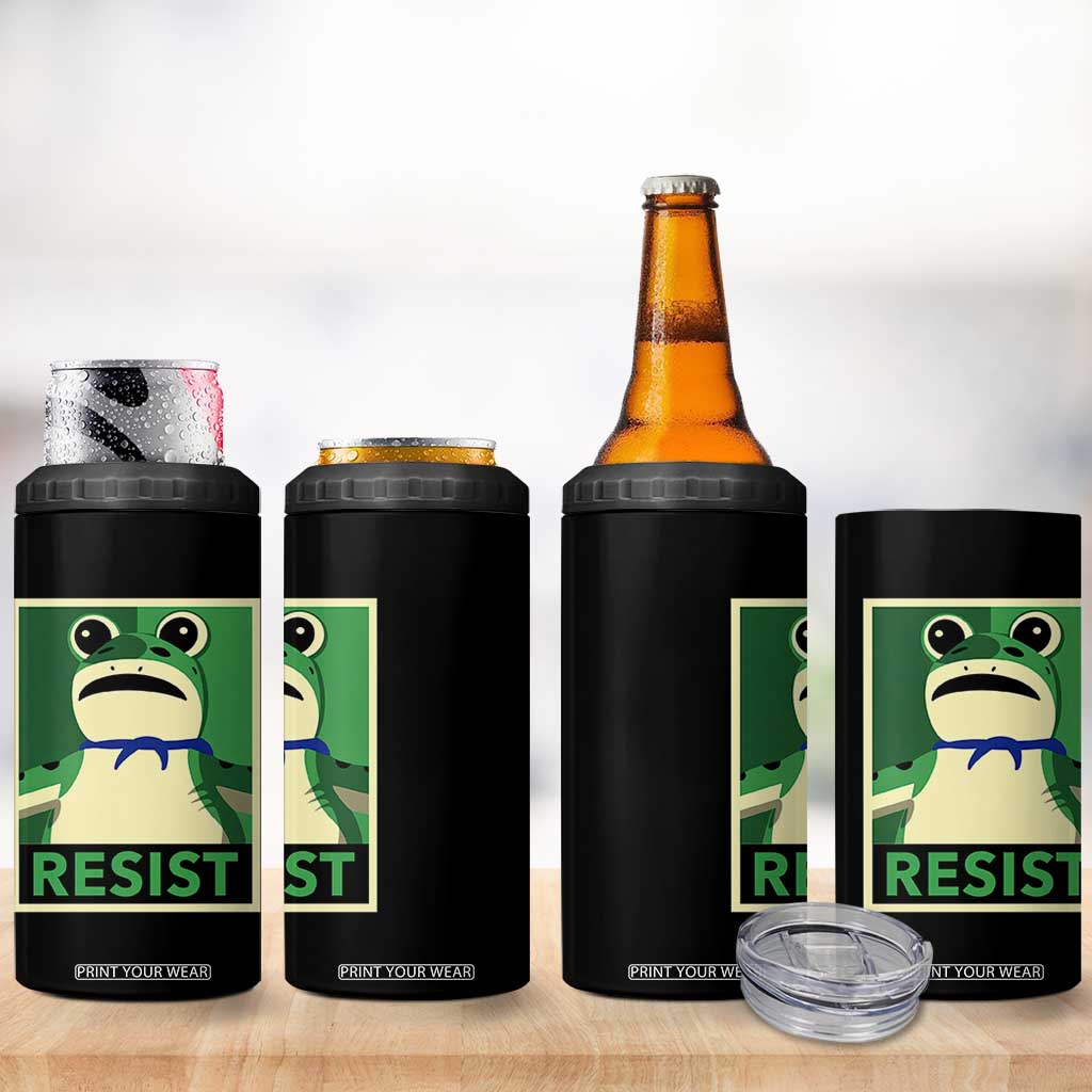 Frog Resist Poster Graphic 4 in 1 Can Cooler Tumbler Portland Resistance Protest Minimalist TS02 Print Your Wear