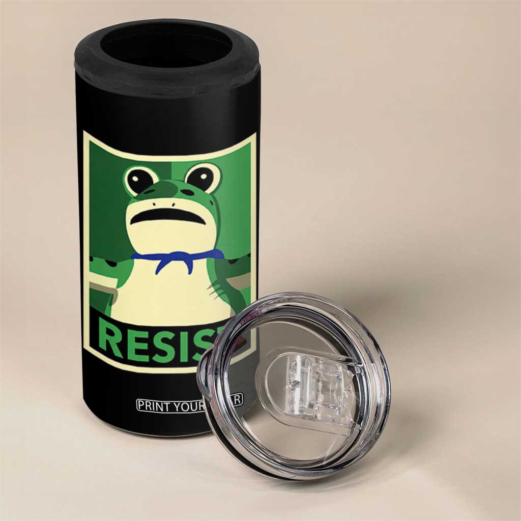 Frog Resist Poster Graphic 4 in 1 Can Cooler Tumbler Portland Resistance Protest Minimalist TS02 Print Your Wear