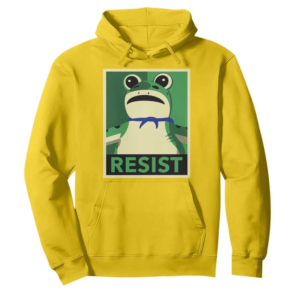 Frog Resist Poster Graphic Hoodie Portland Resistance Protest Minimalist TS02 Daisy Print Your Wear