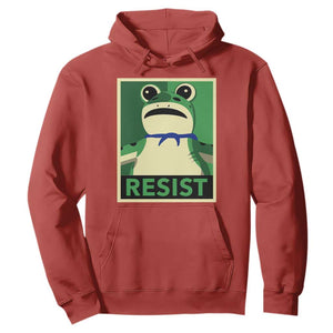 Frog Resist Poster Graphic Hoodie Portland Resistance Protest Minimalist TS02 Red Print Your Wear