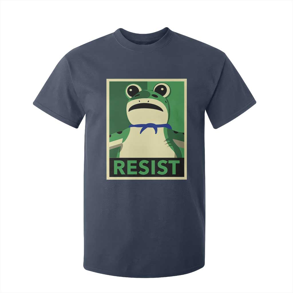 Frog Resist Poster Graphic T Shirt For Kid Portland Resistance Protest Minimalist TS02 Navy Print Your Wear