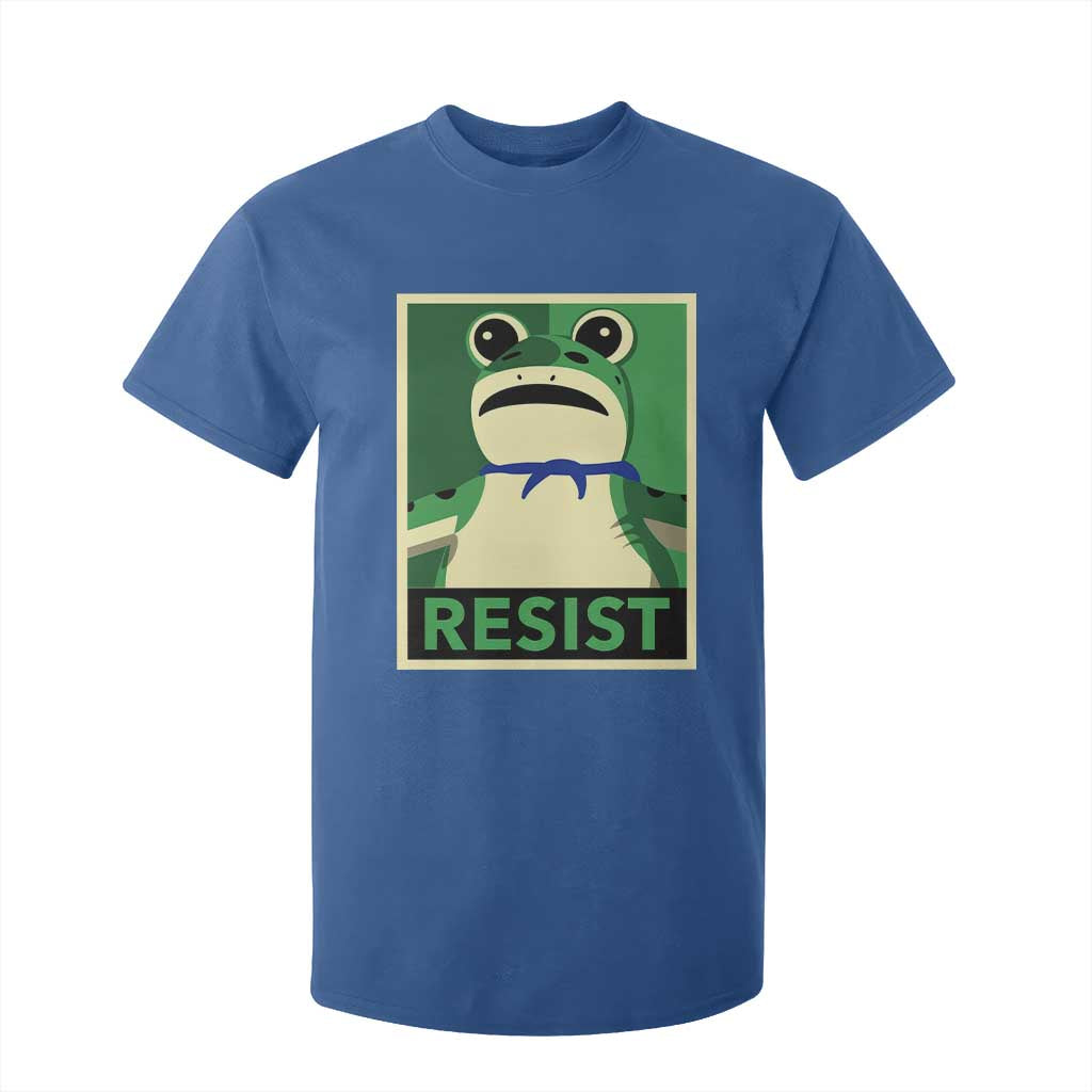 Frog Resist Poster Graphic T Shirt For Kid Portland Resistance Protest Minimalist TS02 Royal Blue Print Your Wear