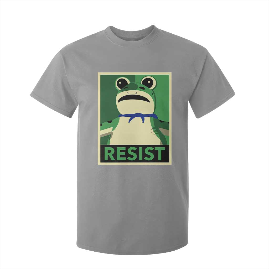 Frog Resist Poster Graphic T Shirt For Kid Portland Resistance Protest Minimalist TS02 Sport Gray Print Your Wear