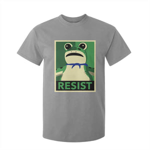 Frog Resist Poster Graphic T Shirt For Kid Portland Resistance Protest Minimalist TS02 Sport Gray Print Your Wear