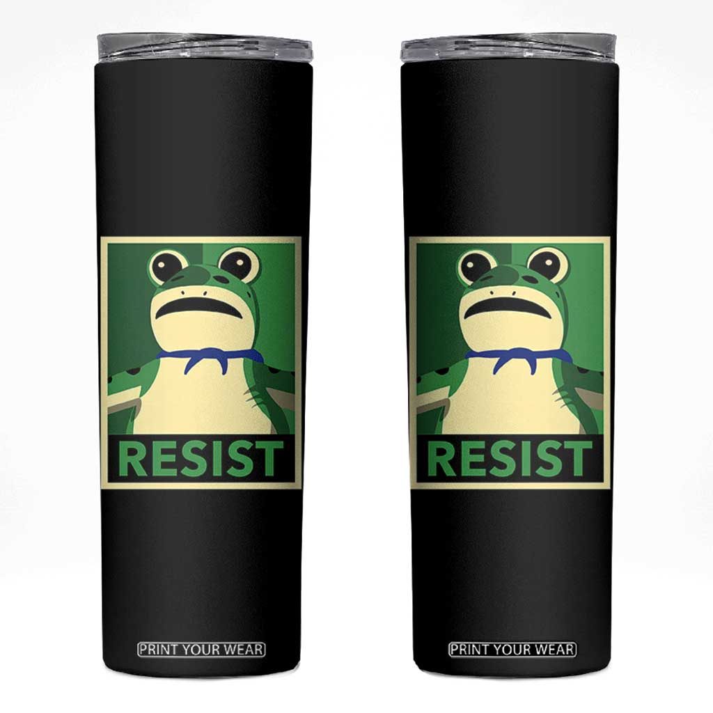 Frog Resist Poster Graphic Skinny Tumbler Portland Resistance Protest Minimalist TS02 Black Print Your Wear