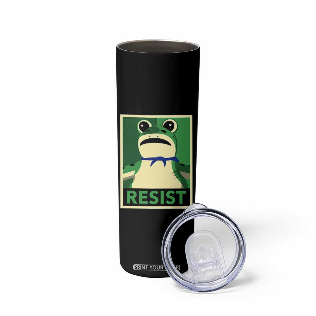Frog Resist Poster Graphic Skinny Tumbler Portland Resistance Protest Minimalist TS02 Print Your Wear