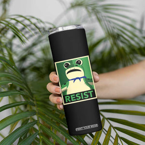 Frog Resist Poster Graphic Skinny Tumbler Portland Resistance Protest Minimalist TS02 Print Your Wear