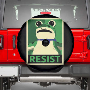 Frog Resist Poster Graphic Spare Tire Cover Portland Resistance Protest Minimalist TS02 Black Print Your Wear