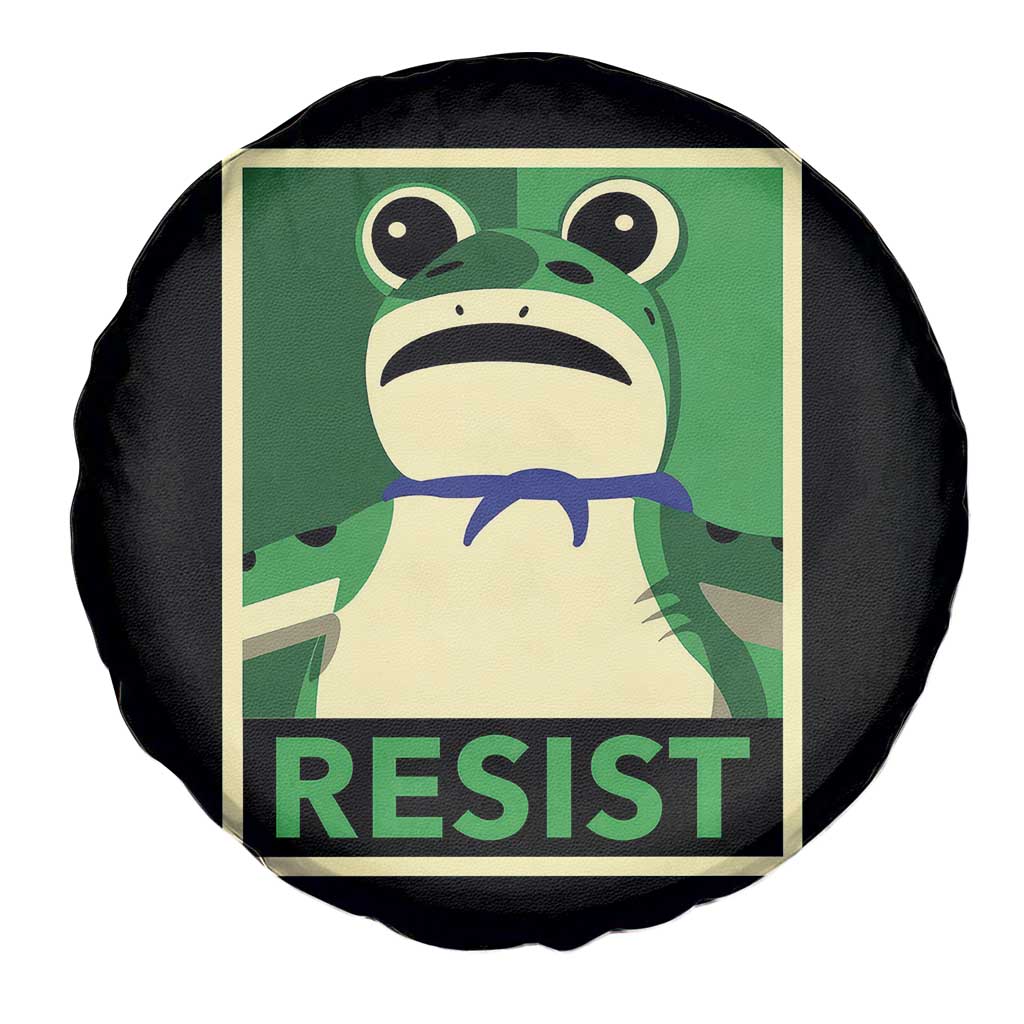 Frog Resist Poster Graphic Spare Tire Cover Portland Resistance Protest Minimalist TS02 Print Your Wear