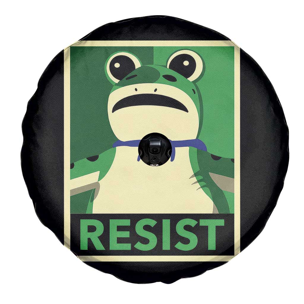 Frog Resist Poster Graphic Spare Tire Cover Portland Resistance Protest Minimalist TS02 Print Your Wear